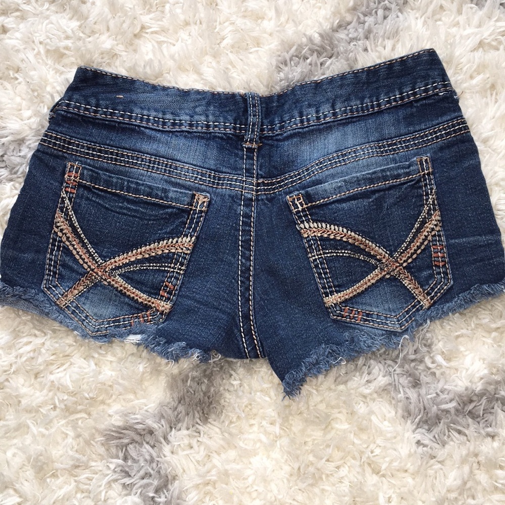 Denim cut off shorts
